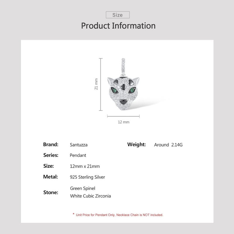 Santuzza 925 Sterling Silver Animal Gemstone Pendant for Women - Image 4